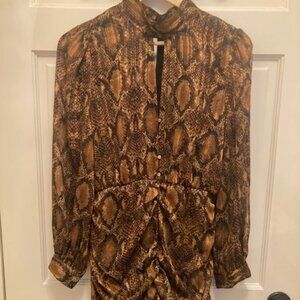 Zara animal print mini dress